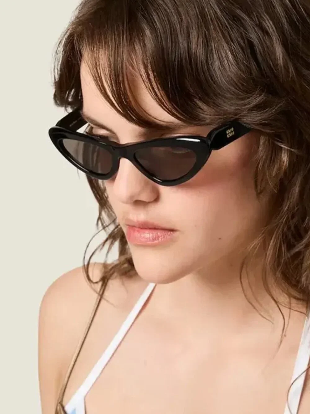 New Miu Miu MUB11SU Black Cat Eye Sunglasses SMU B11 16K80Q